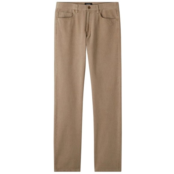 A.P.C. Petit Standard Jean 5 pocket straight leg jeans in taupe